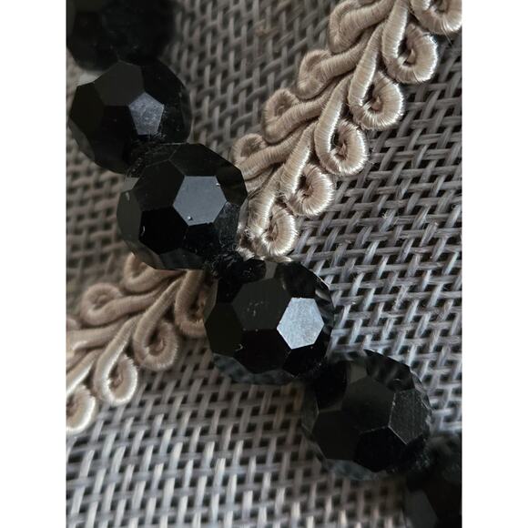 Heidi Daus Convertible Choker Necklace Bracelet Set Hematite Tassels & Crystals - Picture 4 of 10